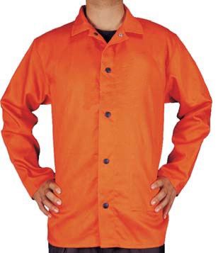 오렌지 컬러 난연성 용접 재킷 난연성 코튼 작업복 fr면 용접 의류